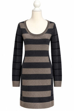 Aqua Cashmere Sweater Dress Size S Luxe 3/4 Classic Black